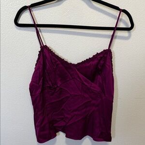 Vintage Ann Taylor Rich Purple Silk Top